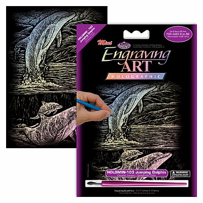 Engraving Art Holographic - Mini Jumping Dolphin