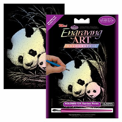 Engraving Art Holographic - Mini Panda