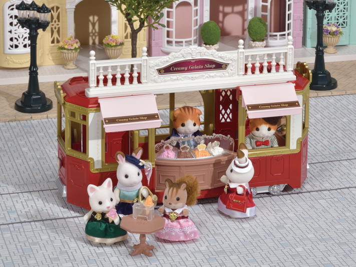 Calico Critters Town - Ride Along Tram - Kite and Kaboodle