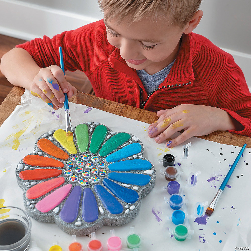 Paint Your Own Stepping Stone Flower Kite and Kaboodle