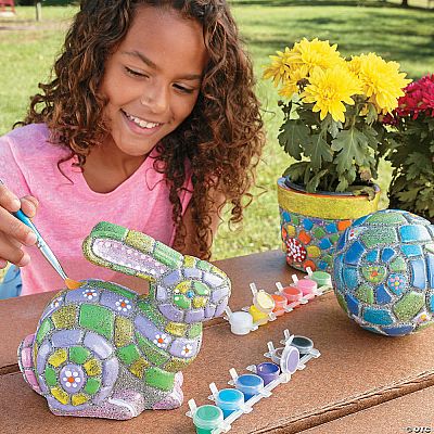 Paint Your Own Stone: Mosaic Bunny