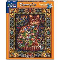 Tapestry Cat (1000 pc) White Mountain