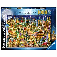 World Landmarks by Night (1000 pc Puzzle)