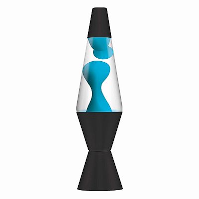 Lava Lamp - 14.5'' Neon  Blue/ Clear/ Black