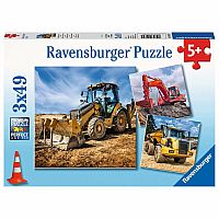 Diggers at Work (3 x 49 pc) Ravensburger