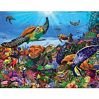Amazing Sea Turtles (300 pc LF) White Mountain