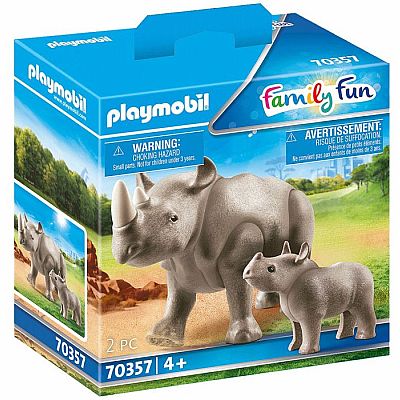 Playmobil 70357 Rhino with Calf (Family Fun)