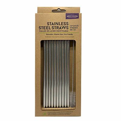 Stainless Steel Straws 10 Pack 
