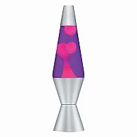 Lava Lamp - 14.5'' Pink/ Purple/ Silver