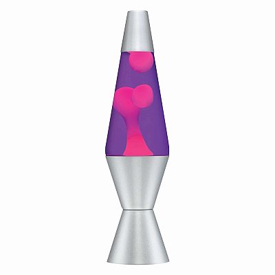 Lava Lamp - 14.5'' Pink/ Purple/ Silver