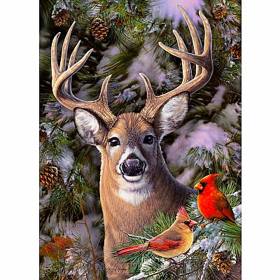 One Deer Two Cardinals (500 pc) Cobble Hill