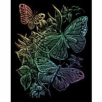 Engraving Art Rainbow - Butterflies