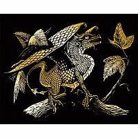 Engraving Art Gold - Baby Dragon