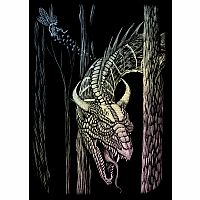 Engraving Art Holographic - Mini Forest Dragon