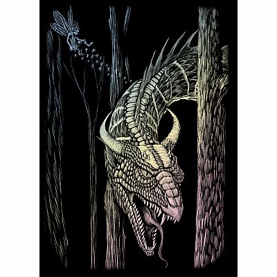 Engraving Art Holographic - Mini Forest Dragon